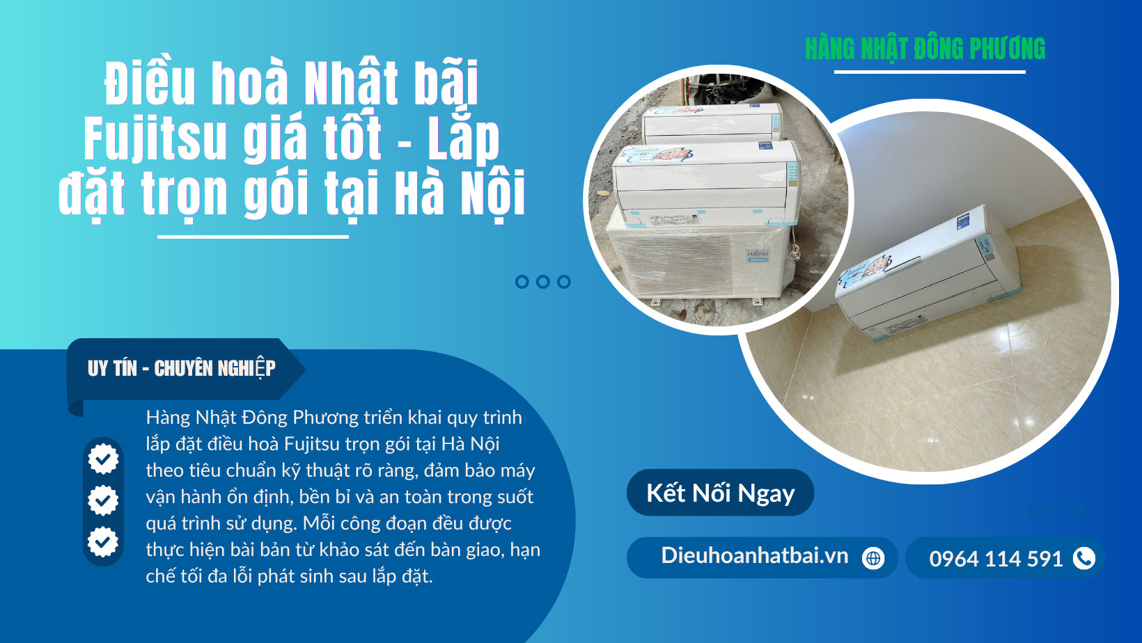 Điều hoà Nhật bãi Fujitsu giá tốt – Lắp đặt trọn gói tại Hà Nội