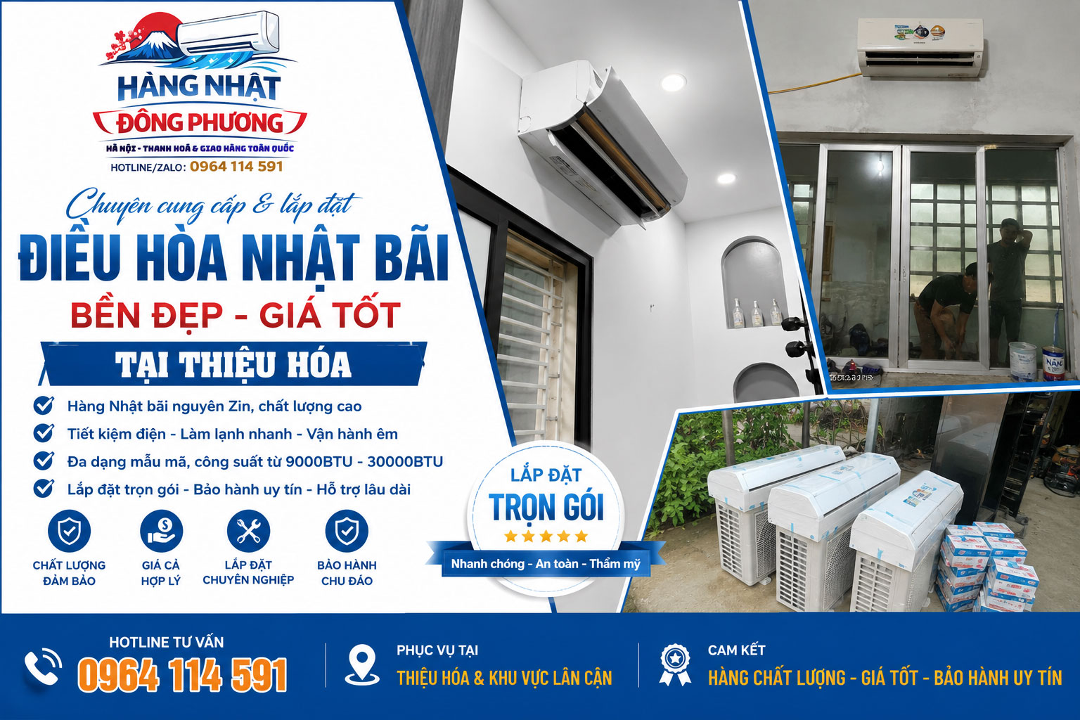 Điều hòa Nhật bãi bền đẹp giá tốt tại Thiệu Hóa